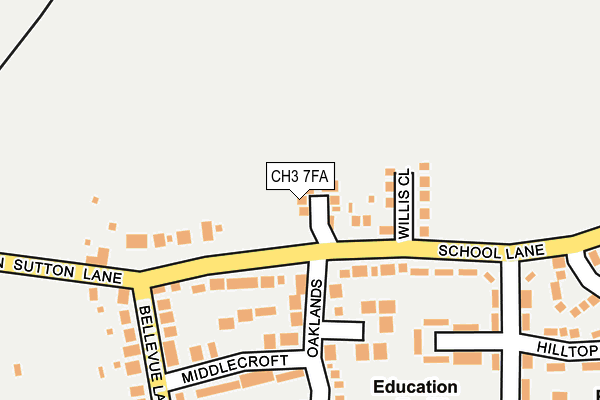 CH3 7FA map - OS OpenMap – Local (Ordnance Survey)