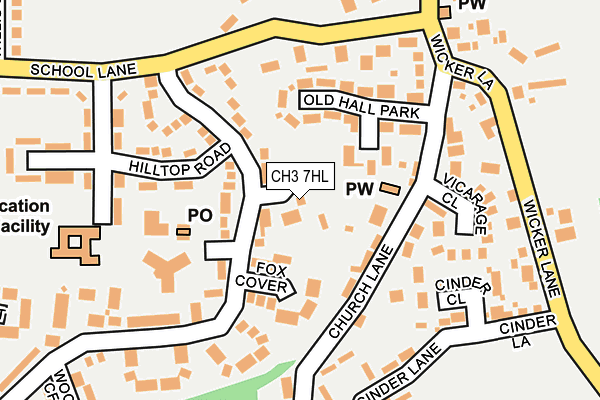 CH3 7HL map - OS OpenMap – Local (Ordnance Survey)