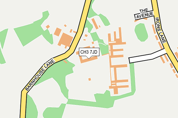 CH3 7JD map - OS OpenMap – Local (Ordnance Survey)