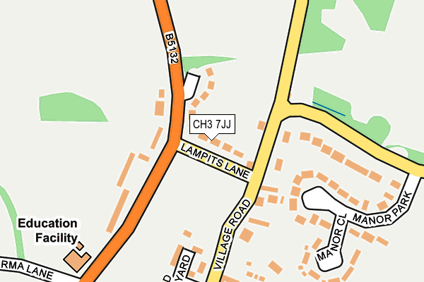 CH3 7JJ map - OS OpenMap – Local (Ordnance Survey)