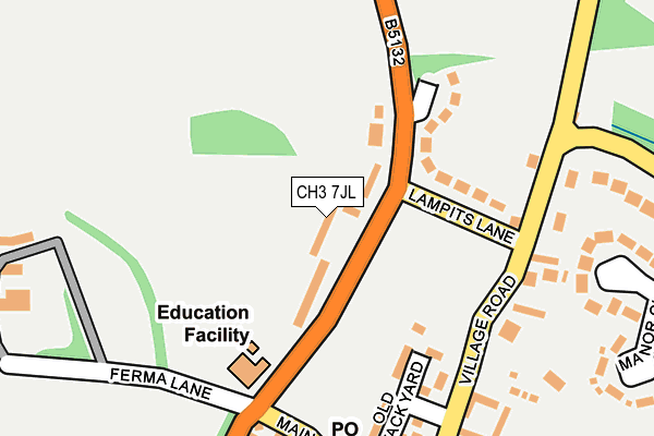 CH3 7JL map - OS OpenMap – Local (Ordnance Survey)