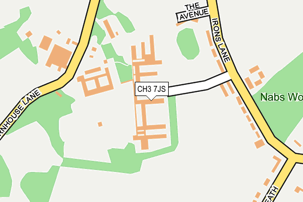 CH3 7JS map - OS OpenMap – Local (Ordnance Survey)