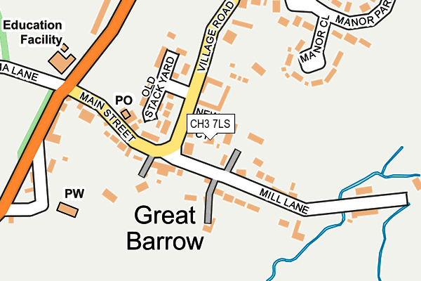 CH3 7LS map - OS OpenMap – Local (Ordnance Survey)