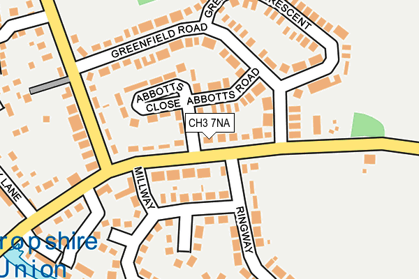 CH3 7NA map - OS OpenMap – Local (Ordnance Survey)