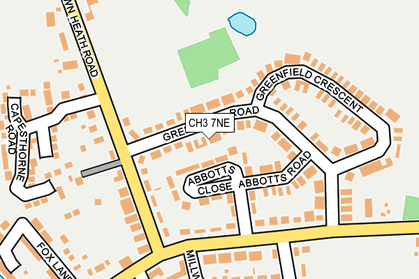 CH3 7NE map - OS OpenMap – Local (Ordnance Survey)