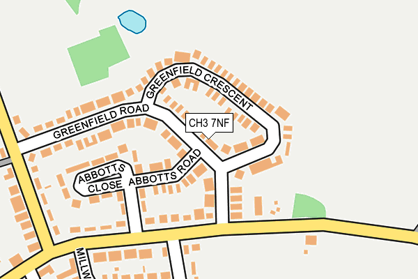 CH3 7NF map - OS OpenMap – Local (Ordnance Survey)