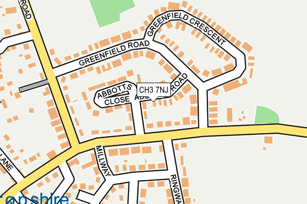 CH3 7NJ map - OS OpenMap – Local (Ordnance Survey)