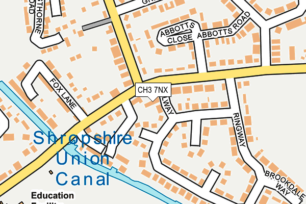 CH3 7NX map - OS OpenMap – Local (Ordnance Survey)