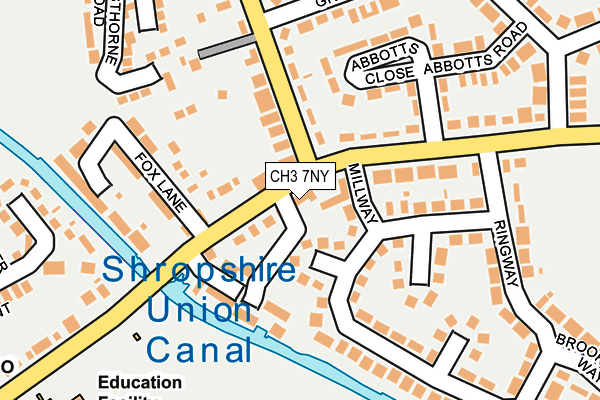 CH3 7NY map - OS OpenMap – Local (Ordnance Survey)