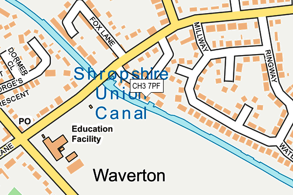 CH3 7PF map - OS OpenMap – Local (Ordnance Survey)