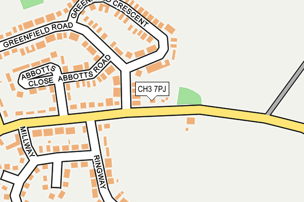 CH3 7PJ map - OS OpenMap – Local (Ordnance Survey)