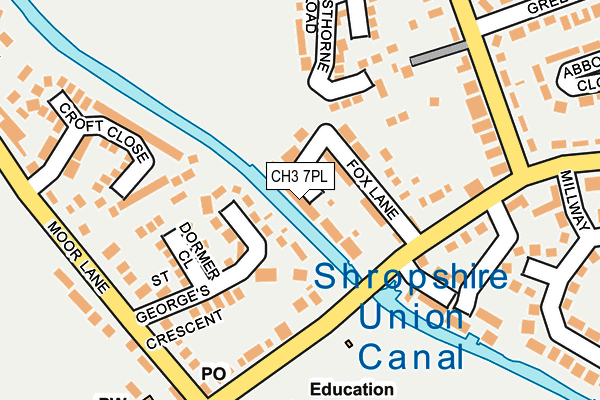 CH3 7PL map - OS OpenMap – Local (Ordnance Survey)