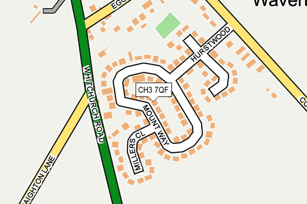 CH3 7QF map - OS OpenMap – Local (Ordnance Survey)