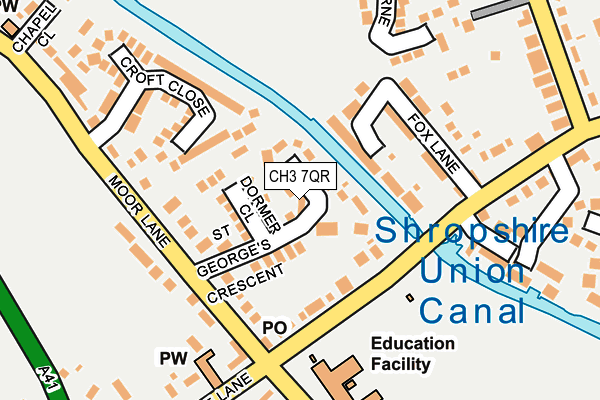 CH3 7QR map - OS OpenMap – Local (Ordnance Survey)