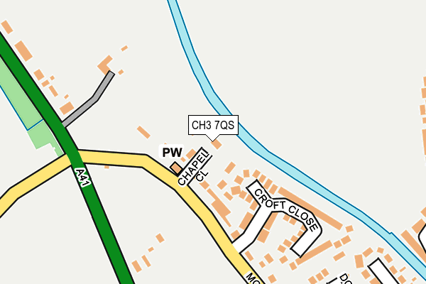 CH3 7QS map - OS OpenMap – Local (Ordnance Survey)