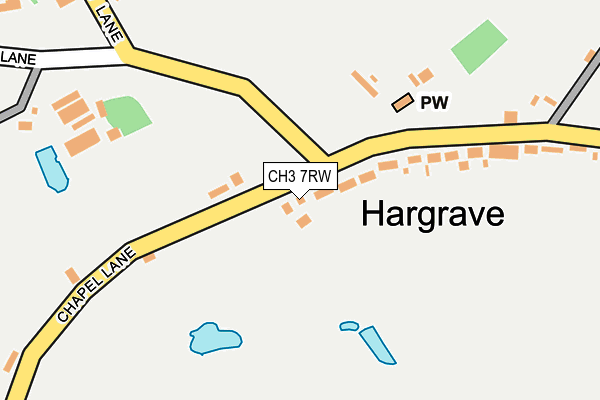 CH3 7RW map - OS OpenMap – Local (Ordnance Survey)