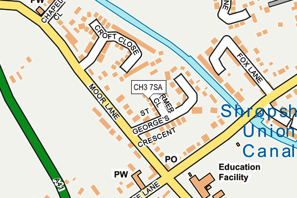 CH3 7SA map - OS OpenMap – Local (Ordnance Survey)