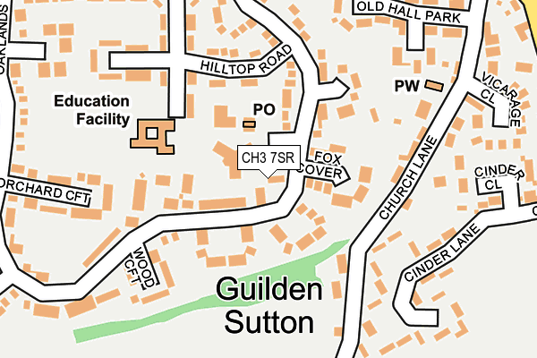 CH3 7SR map - OS OpenMap – Local (Ordnance Survey)