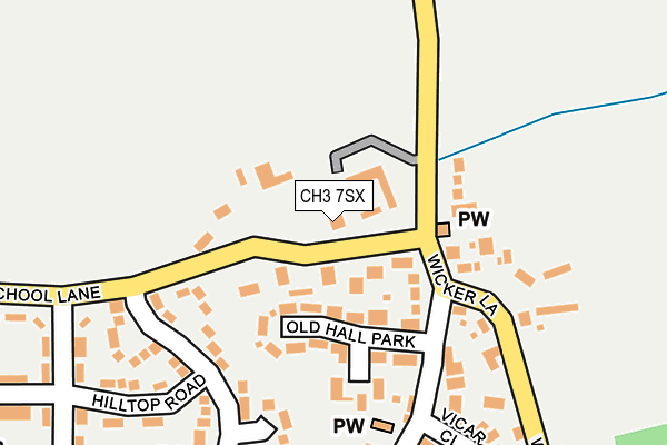 CH3 7SX map - OS OpenMap – Local (Ordnance Survey)
