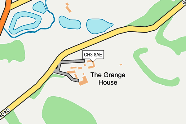 CH3 8AE map - OS OpenMap – Local (Ordnance Survey)