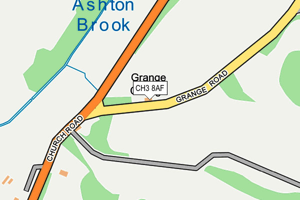 CH3 8AF map - OS OpenMap – Local (Ordnance Survey)