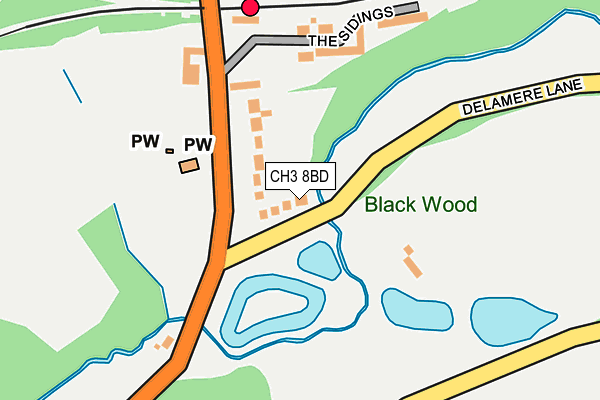 CH3 8BD map - OS OpenMap – Local (Ordnance Survey)