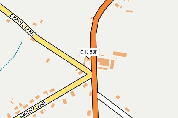 CH3 8BF map - OS OpenMap – Local (Ordnance Survey)