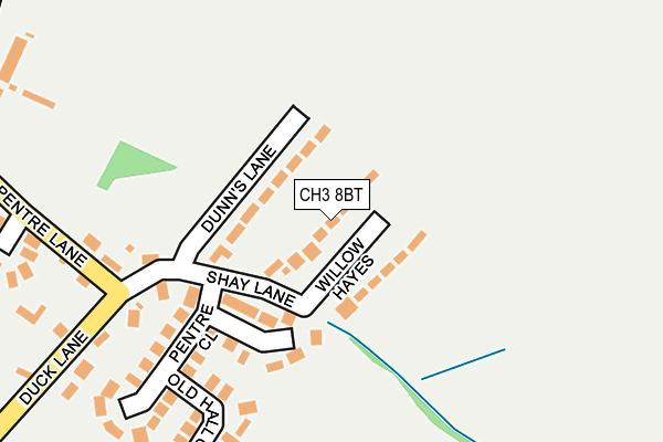 CH3 8BT map - OS OpenMap – Local (Ordnance Survey)