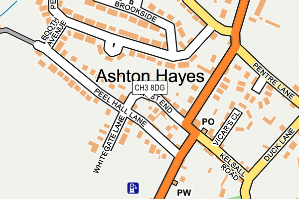 CH3 8DG map - OS OpenMap – Local (Ordnance Survey)