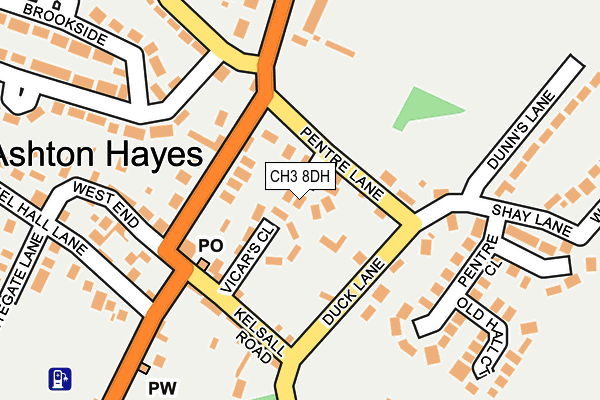 CH3 8DH map - OS OpenMap – Local (Ordnance Survey)