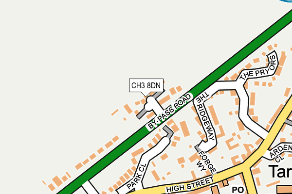 CH3 8DN map - OS OpenMap – Local (Ordnance Survey)