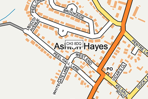 CH3 8DQ map - OS OpenMap – Local (Ordnance Survey)