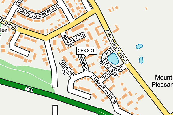 CH3 8DT map - OS OpenMap – Local (Ordnance Survey)