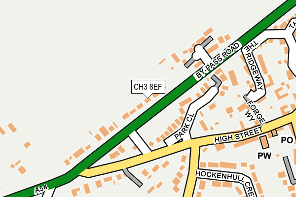 CH3 8EF map - OS OpenMap – Local (Ordnance Survey)