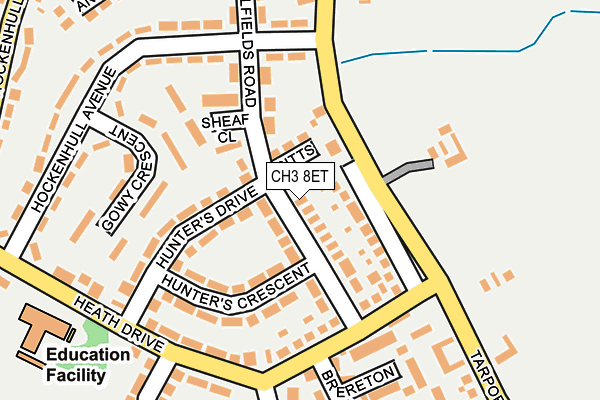 CH3 8ET map - OS OpenMap – Local (Ordnance Survey)