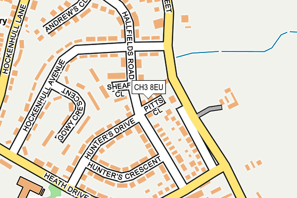 CH3 8EU map - OS OpenMap – Local (Ordnance Survey)