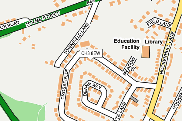 CH3 8EW map - OS OpenMap – Local (Ordnance Survey)