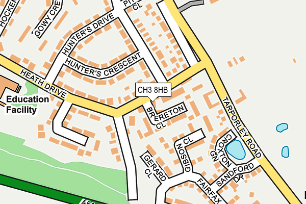 CH3 8HB map - OS OpenMap – Local (Ordnance Survey)