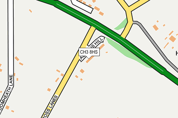 CH3 8HS map - OS OpenMap – Local (Ordnance Survey)