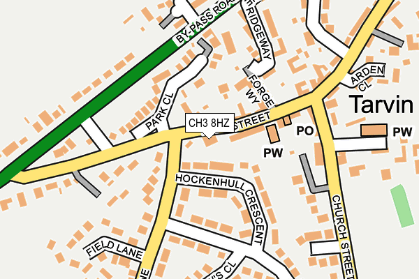 CH3 8HZ map - OS OpenMap – Local (Ordnance Survey)