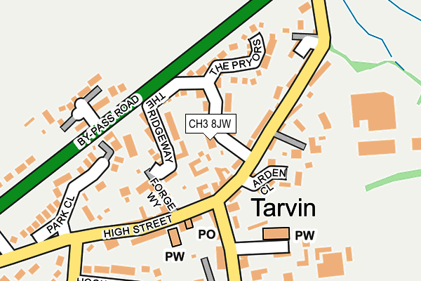 CH3 8JW map - OS OpenMap – Local (Ordnance Survey)