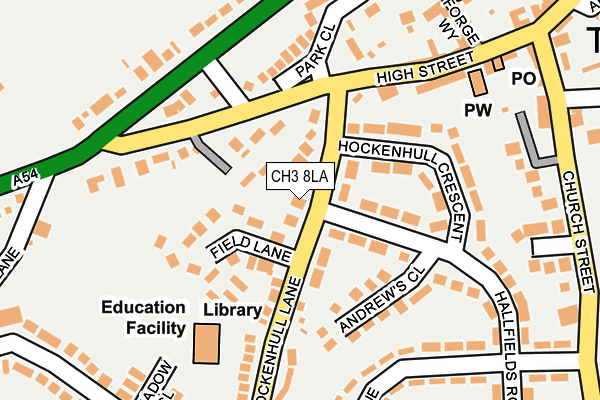 CH3 8LA map - OS OpenMap – Local (Ordnance Survey)