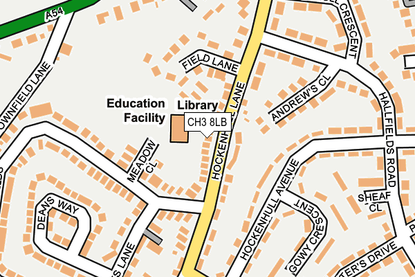 CH3 8LB map - OS OpenMap – Local (Ordnance Survey)