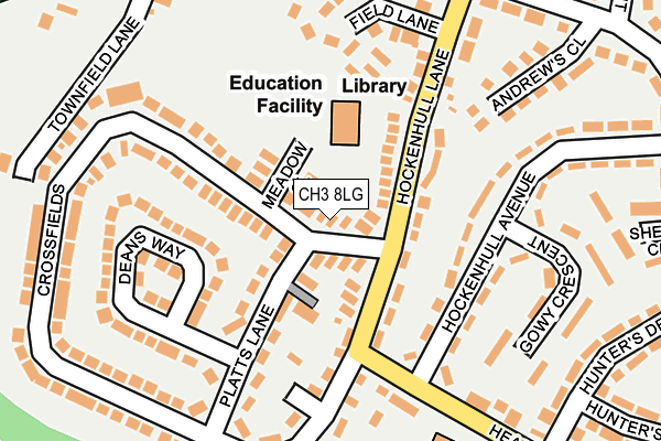 CH3 8LG map - OS OpenMap – Local (Ordnance Survey)