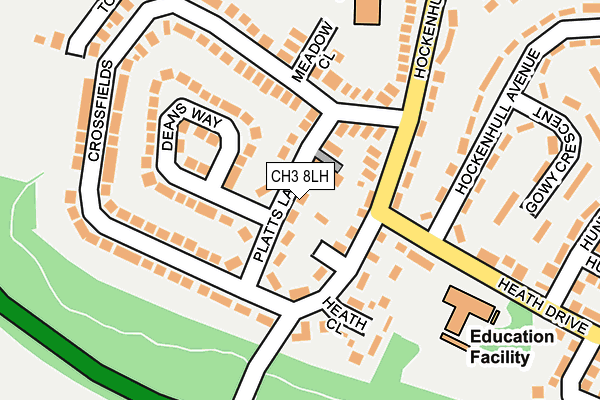 CH3 8LH map - OS OpenMap – Local (Ordnance Survey)