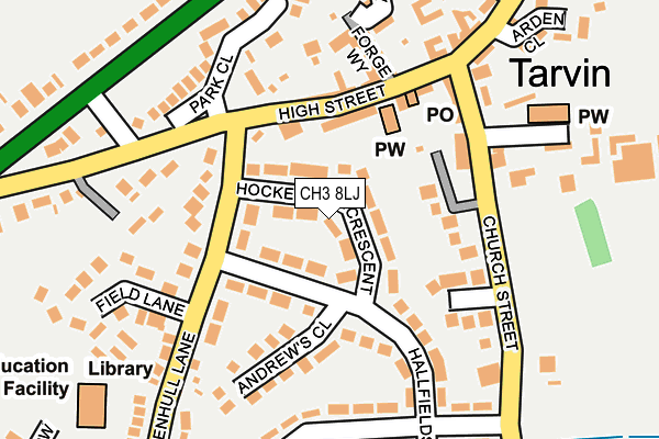 CH3 8LJ map - OS OpenMap – Local (Ordnance Survey)