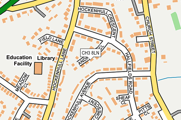 CH3 8LN map - OS OpenMap – Local (Ordnance Survey)