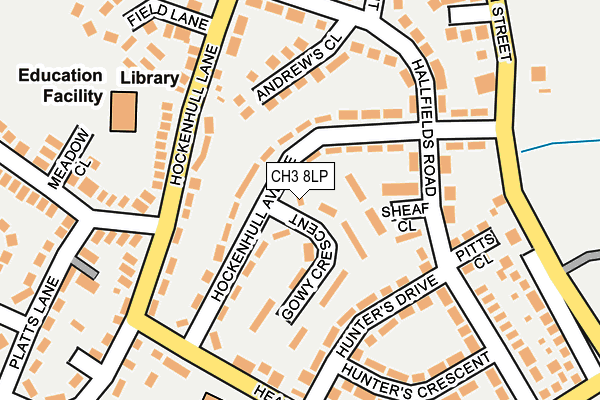 CH3 8LP map - OS OpenMap – Local (Ordnance Survey)