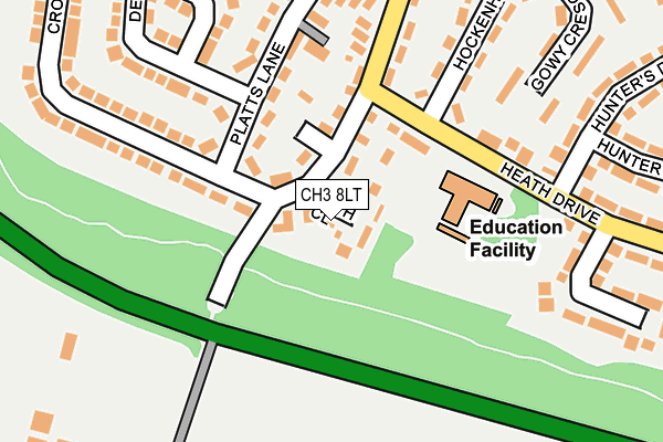 CH3 8LT map - OS OpenMap – Local (Ordnance Survey)