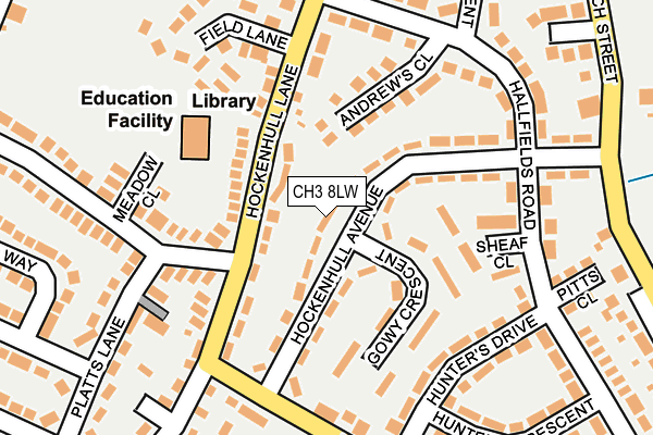 CH3 8LW map - OS OpenMap – Local (Ordnance Survey)